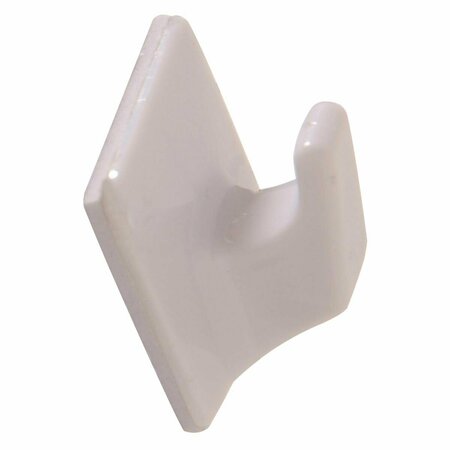 COOL KITCHEN Carded - Small Plastic Adhesive Hooks, White CO3982199